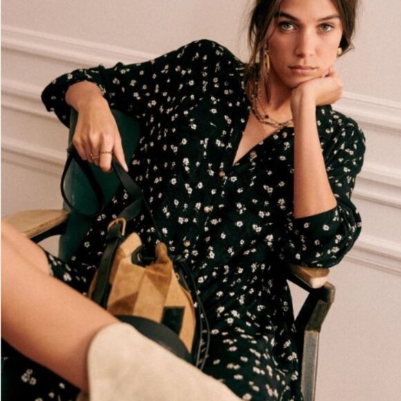 Sezane Leana Dress - Two Toned Jacquard - Picture 3 of 3